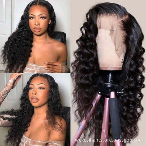 Loose Deep Wave Frontal Wig Full Lace Front Human Hair Wigs For Black Women 30 32 Inch HD Wet And Wavy Water Wave Lace Front Wig